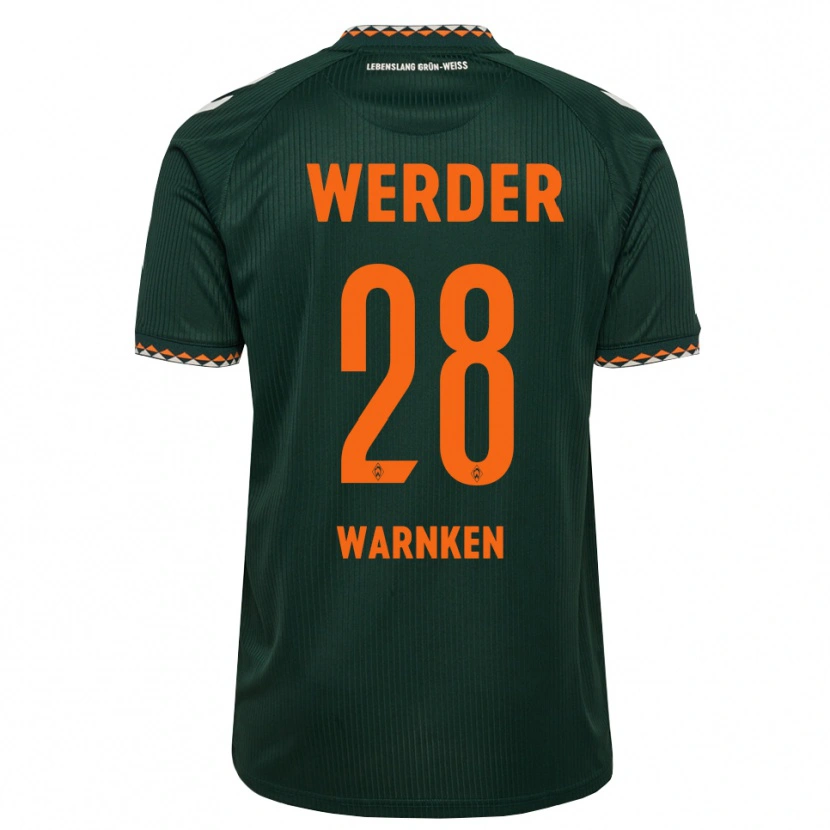 Danxen Dames Jannes Warnken #28 Donkergroen Oranje Wit Uitshirt Uittenue 2026/27 T-Shirt België