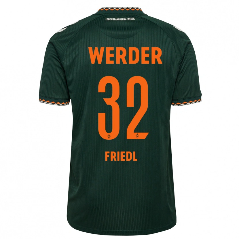 Danxen Dames Marco Friedl #32 Donkergroen Oranje Wit Uitshirt Uittenue 2026/27 T-Shirt België