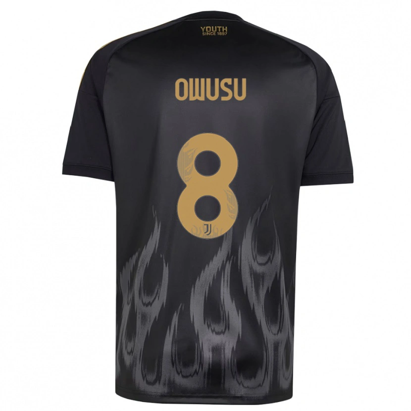 Danxen Dames Augusto Owusu #8 Zwart Bruin Thuisshirt Derde Tenue 2026/27 T-Shirt België