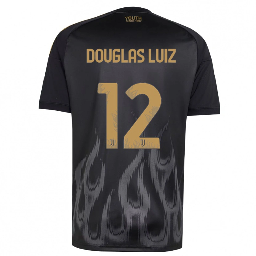 Danxen Dames Douglas Luiz #12 Zwart Bruin Thuisshirt Derde Tenue 2026/27 T-Shirt België