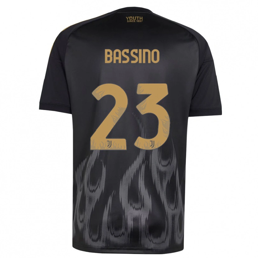 Danxen Dames Alessandro Bassino #23 Zwart Bruin Thuisshirt Derde Tenue 2026/27 T-Shirt België