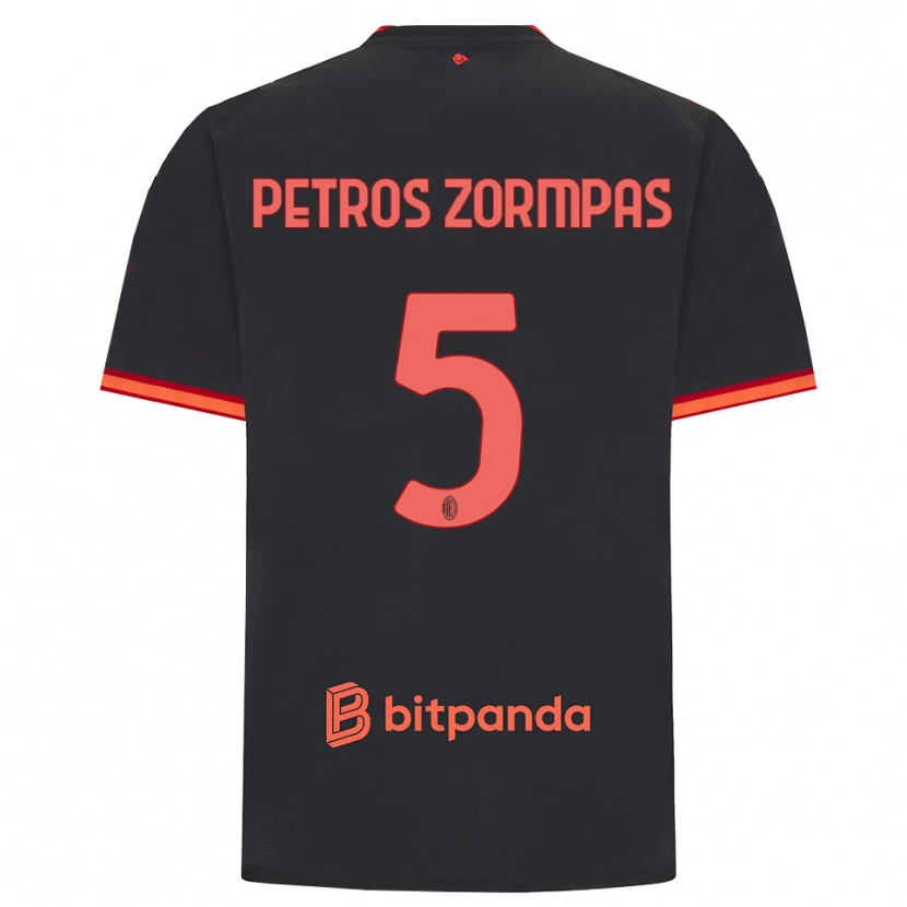 Danxen Dames Spyridon Petros Zorbas #5 Zwart Rood Thuisshirt Derde Tenue 2026/27 T-Shirt België