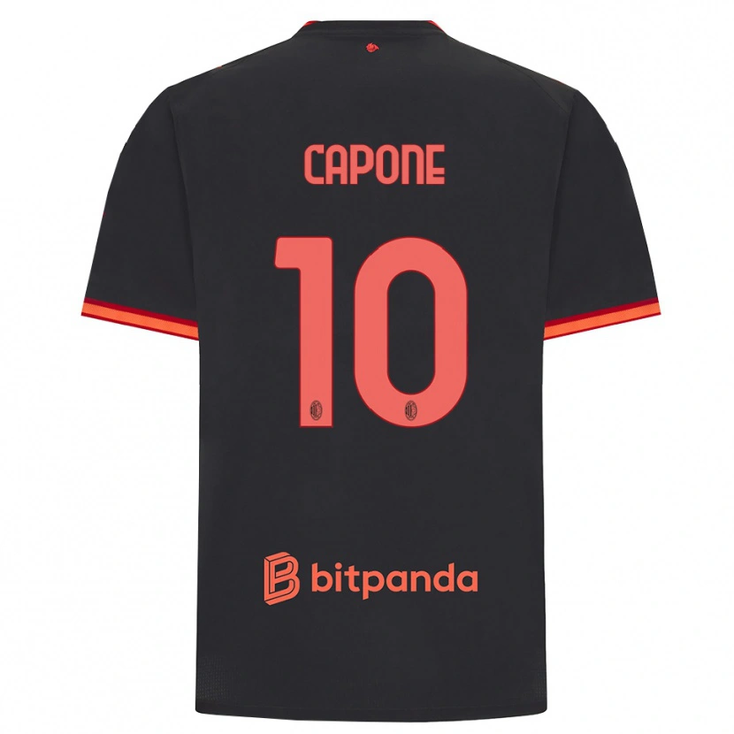 Danxen Dames Andrea Capone #10 Zwart Rood Thuisshirt Derde Tenue 2026/27 T-Shirt België
