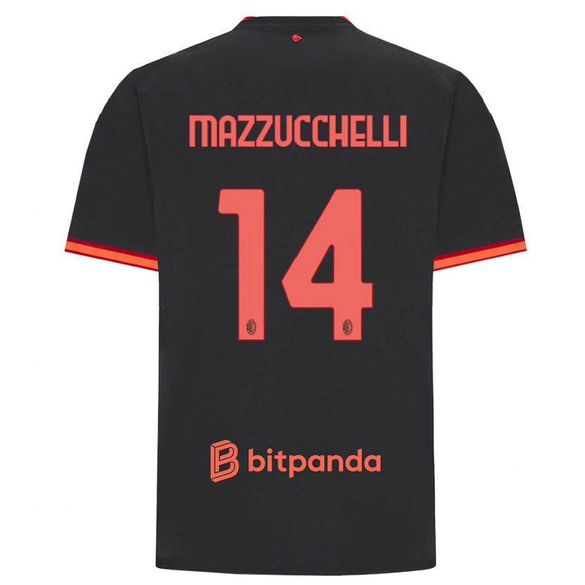 Danxen Dames Paolo Mazzucchelli #14 Zwart Rood Thuisshirt Derde Tenue 2026/27 T-Shirt België