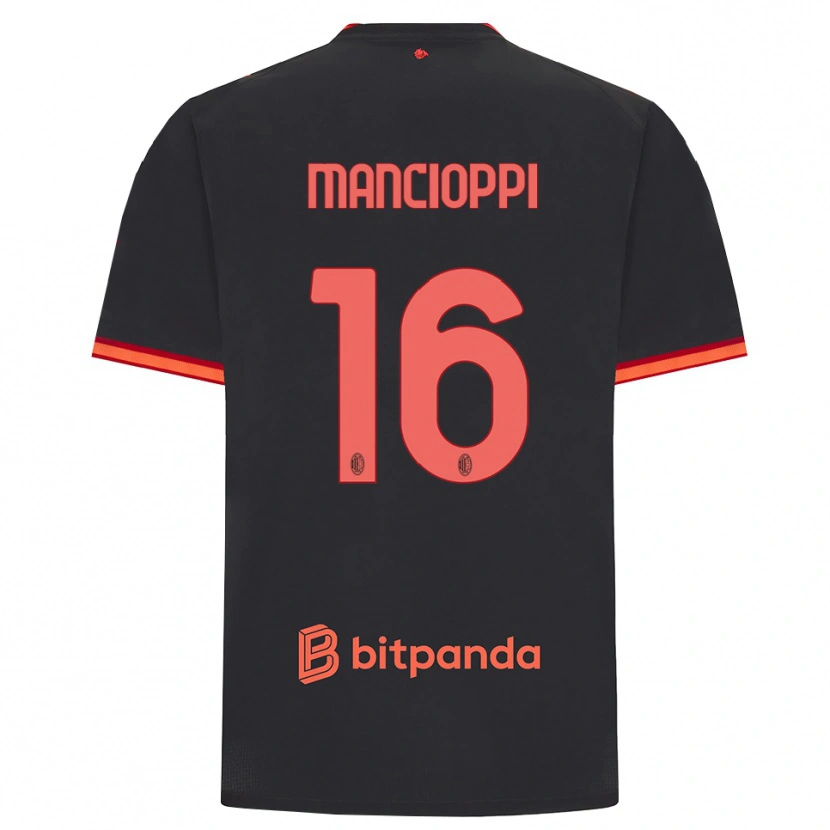 Danxen Dames Tommaso Mancioppi #16 Zwart Rood Thuisshirt Derde Tenue 2026/27 T-Shirt België