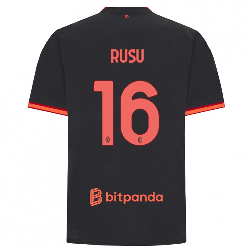 Danxen Dames Ryan Rusu #16 Zwart Rood Thuisshirt Derde Tenue 2026/27 T-Shirt België