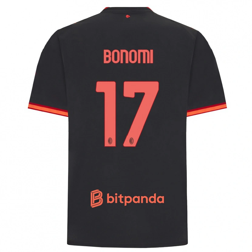 Danxen Dames Francesco Bonomi #17 Zwart Rood Thuisshirt Derde Tenue 2026/27 T-Shirt België