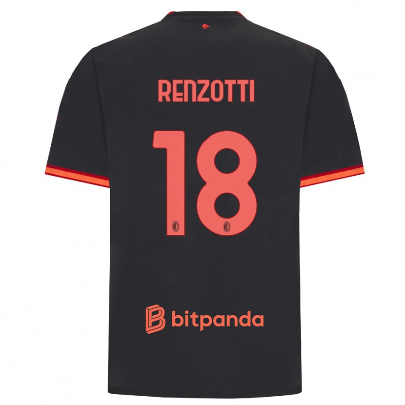 Danxen Dames Monica Renzotti #18 Zwart Rood Thuisshirt Derde Tenue 2026/27 T-Shirt België