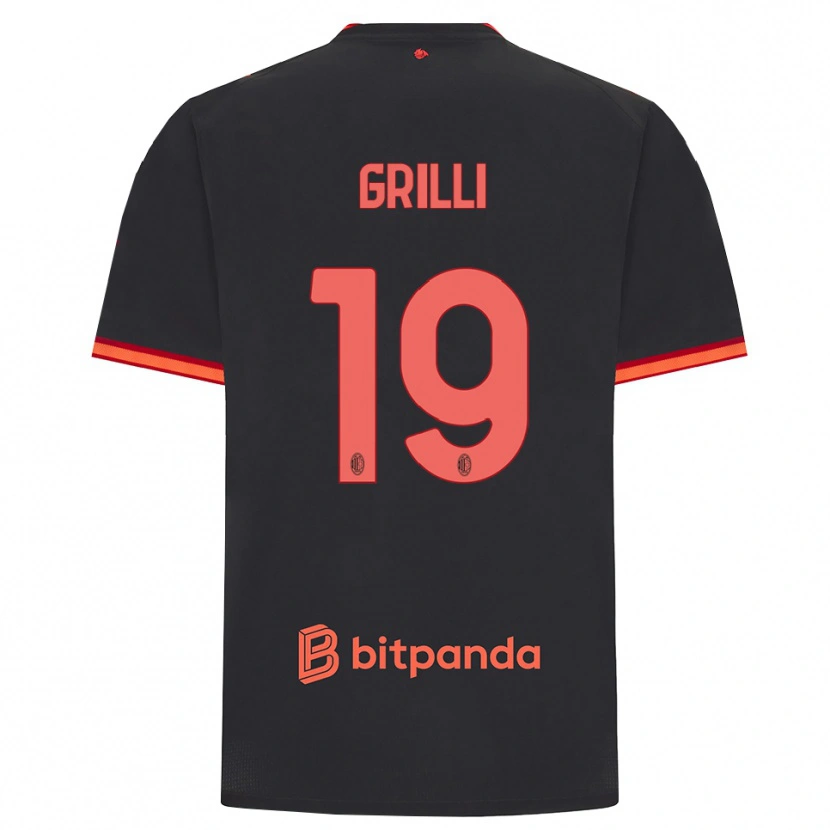 Danxen Dames Lorenzo Grilli #19 Zwart Rood Thuisshirt Derde Tenue 2026/27 T-Shirt België