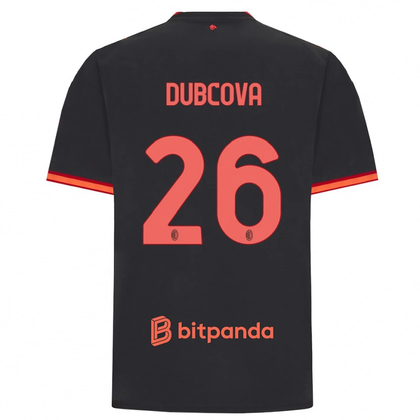 Danxen Dames Michaela Dubcova #26 Zwart Rood Thuisshirt Derde Tenue 2026/27 T-Shirt België