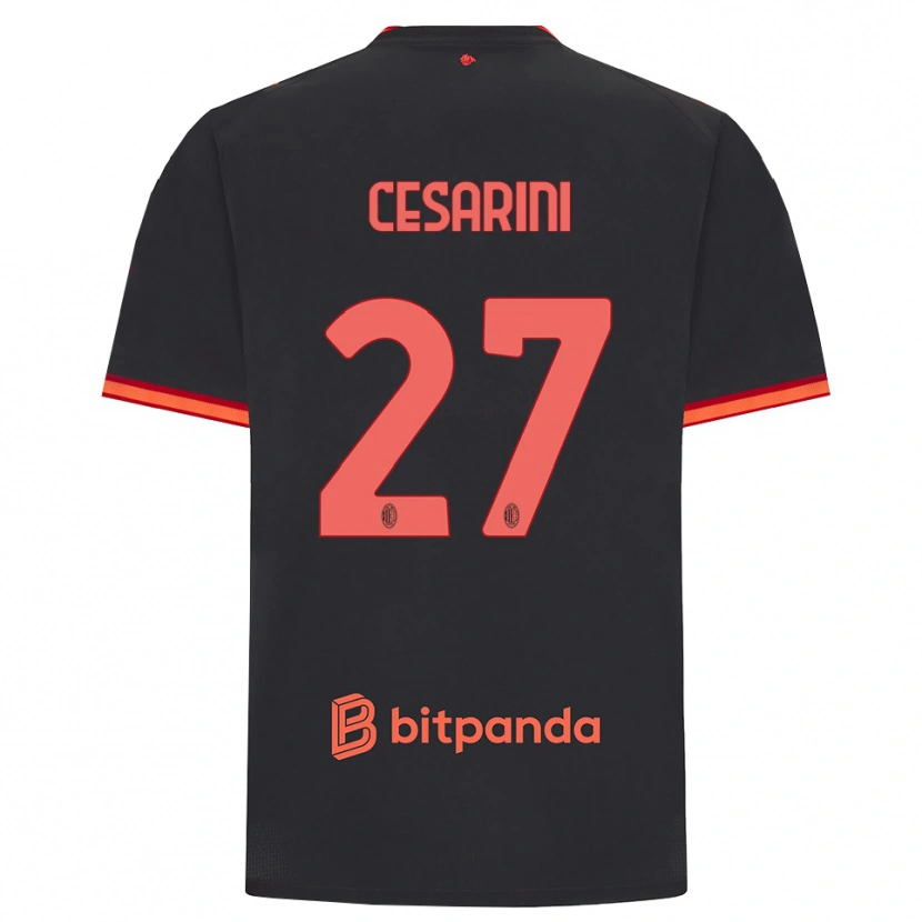 Danxen Dames Erin Maria Patrizia Cesarini #27 Zwart Rood Thuisshirt Derde Tenue 2026/27 T-Shirt België