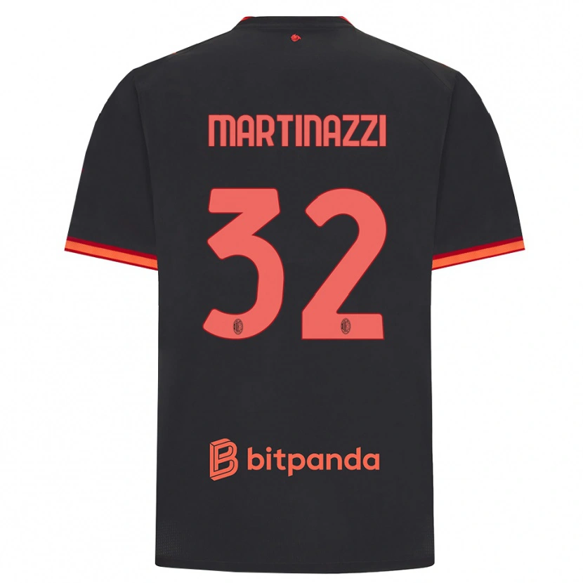 Danxen Dames Luca Martinazzi #32 Zwart Rood Thuisshirt Derde Tenue 2026/27 T-Shirt België