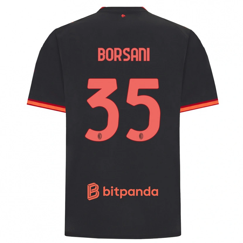 Danxen Dames Emanuele Borsani #35 Zwart Rood Thuisshirt Derde Tenue 2026/27 T-Shirt België