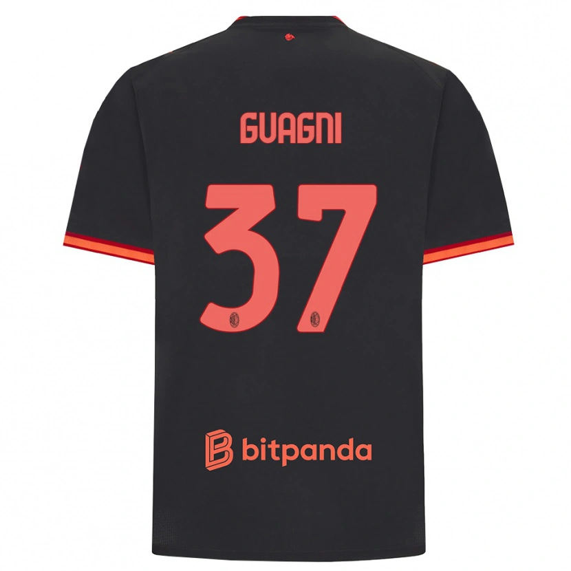 Danxen Dames Alia Guagni #37 Zwart Rood Thuisshirt Derde Tenue 2026/27 T-Shirt België