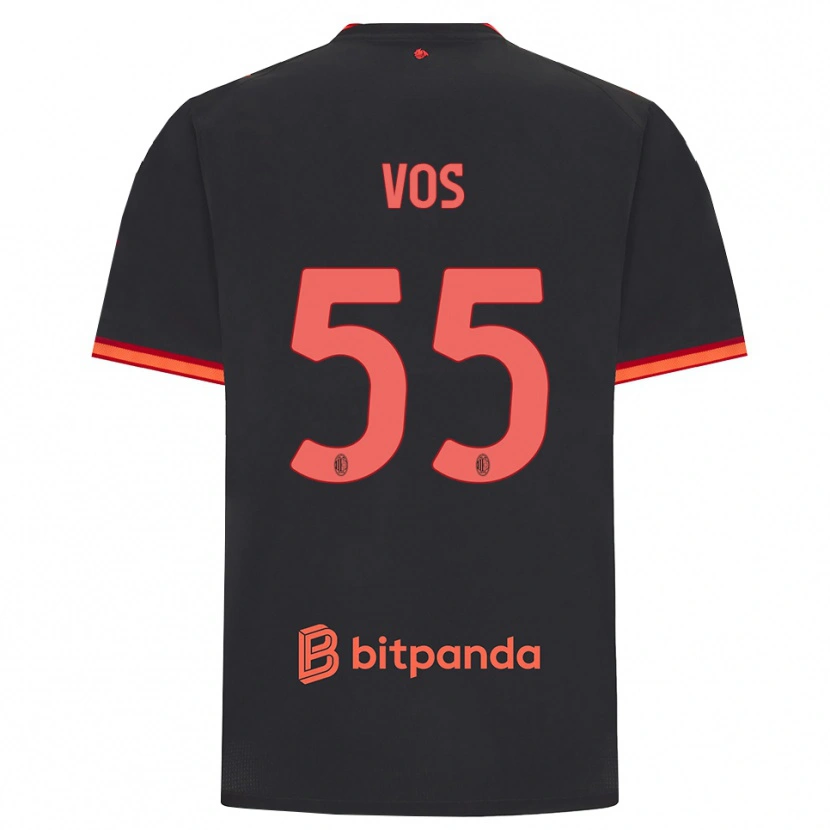 Danxen Dames Silvano Vos #55 Zwart Rood Thuisshirt Derde Tenue 2026/27 T-Shirt België