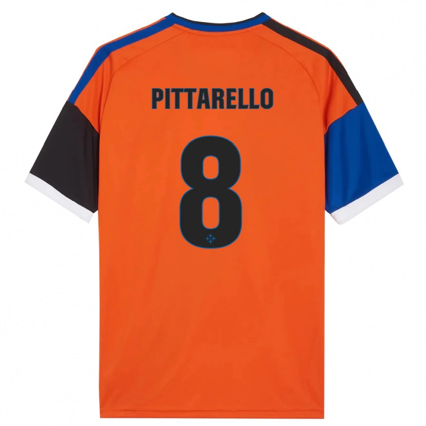 Danxen Dames Filippo Pittarello #8 Oranje Blauw Zwart Wit Uitshirt Uittenue 2026/27 T-Shirt België