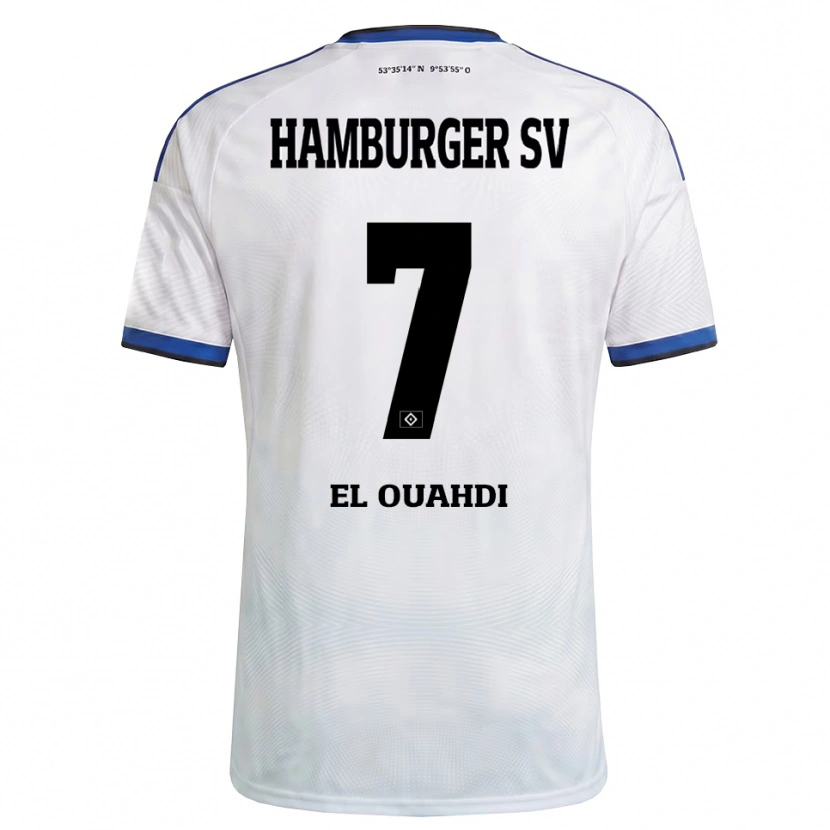 Danxen Kinderen Zakaria El Ouahdi #7 Wit Zwart Blauw Thuisshirt Thuistenue 2026/27 T-Shirt België