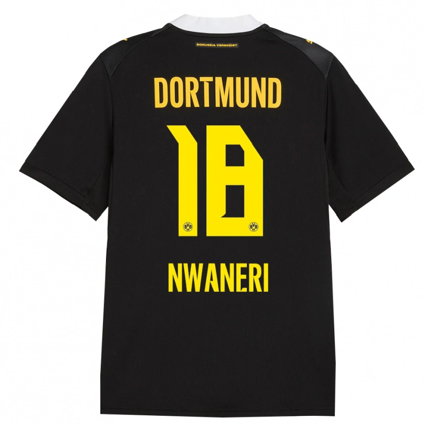 Danxen Kinderen Ethan Nwaneri #18 Zwart Rood Geel Uitshirt Uittenue 2026/27 T-Shirt België