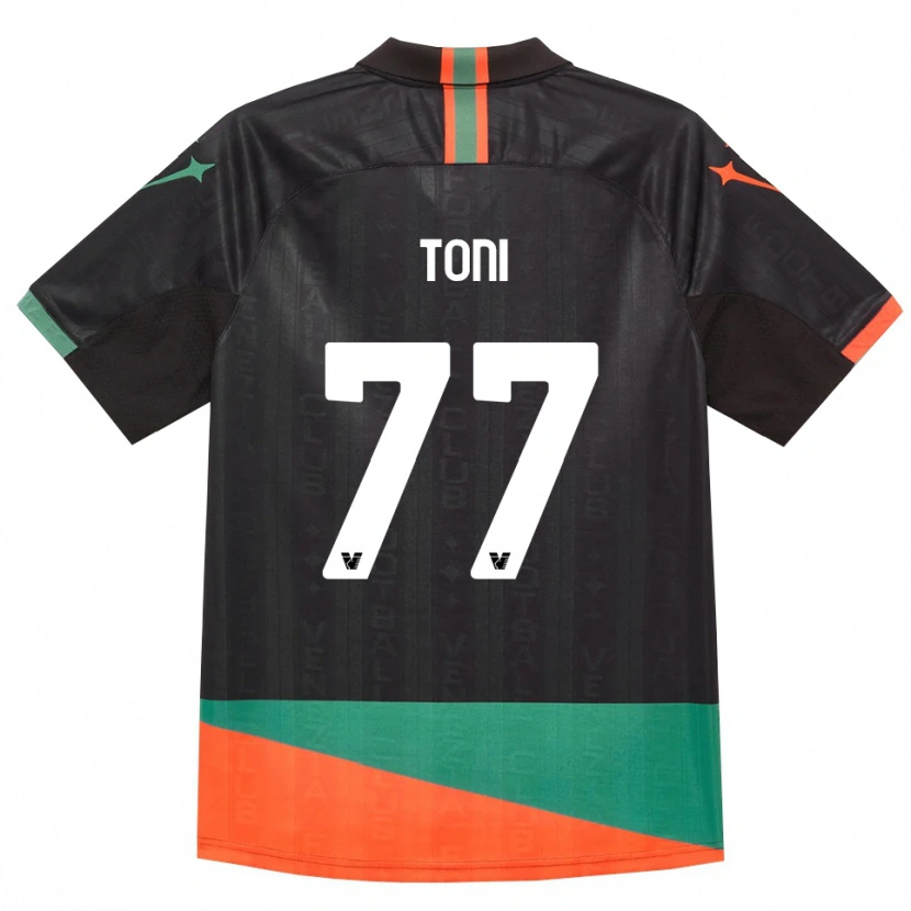 Danxen Kinderen Toni Fernández #77 Zwart Oranje Groen Thuisshirt Thuistenue 2026/27 T-Shirt België
