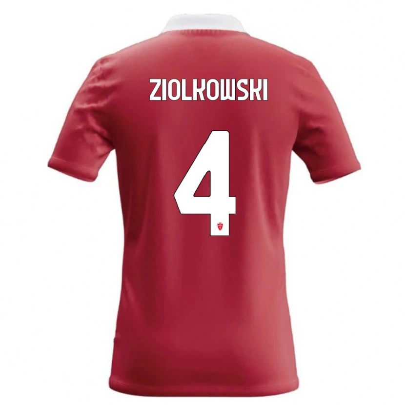 Danxen Kinderen Jan Ziolkowski #4 Rood Wit Thuisshirt Thuistenue 2026/27 T-Shirt België