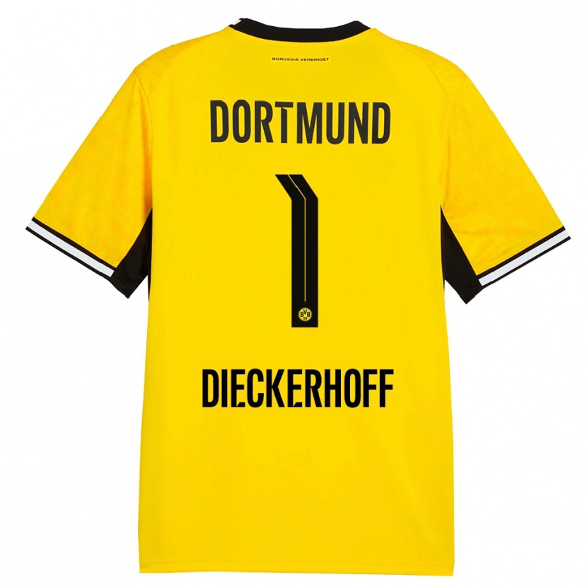 Danxen Kinderen Max Dieckerhoff #1 Geel Zwart Wit Thuisshirt Thuistenue 2026/27 T-Shirt België