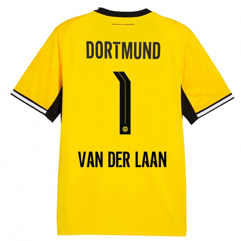 Danxen Kinderen Laura Van Der Laan #1 Geel Zwart Wit Thuisshirt Thuistenue 2026/27 T-Shirt België