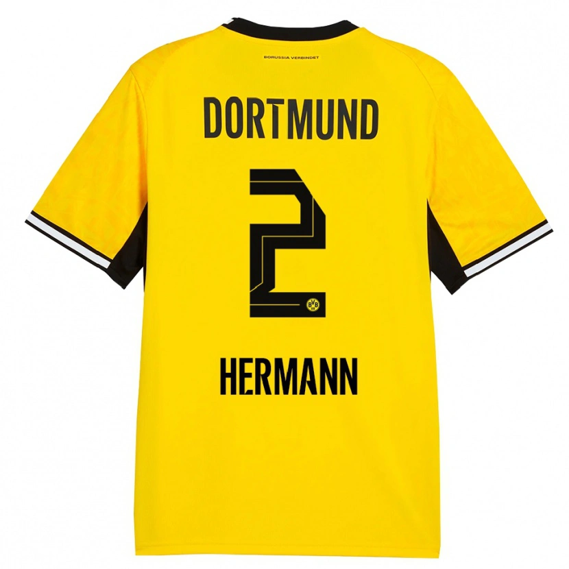 Danxen Kinderen Ben Hermann #2 Geel Zwart Wit Thuisshirt Thuistenue 2026/27 T-Shirt België