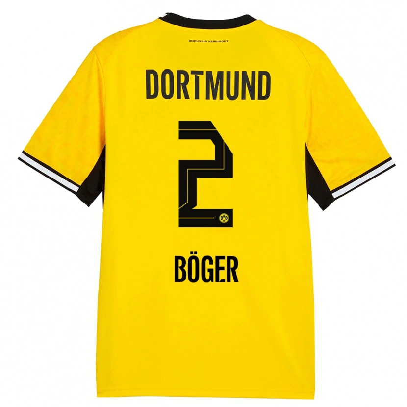 Danxen Kinderen Mia Böger #2 Geel Zwart Wit Thuisshirt Thuistenue 2026/27 T-Shirt België