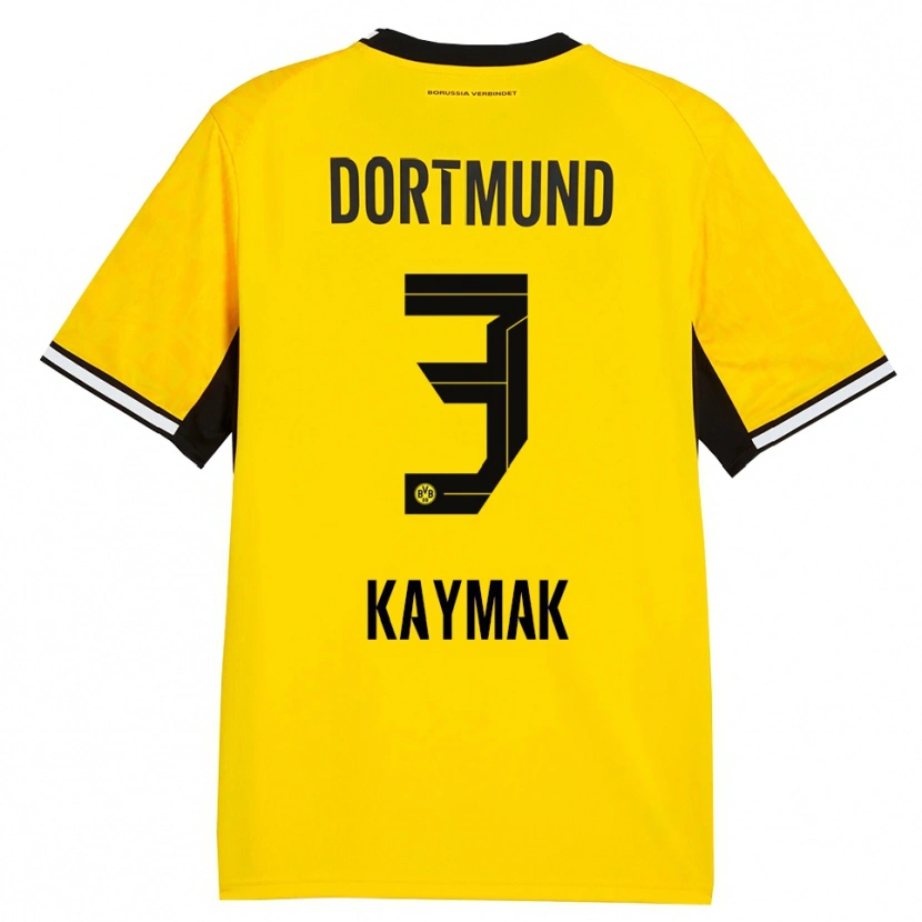 Danxen Kinderen Semih Kaymak #3 Geel Zwart Wit Thuisshirt Thuistenue 2026/27 T-Shirt België