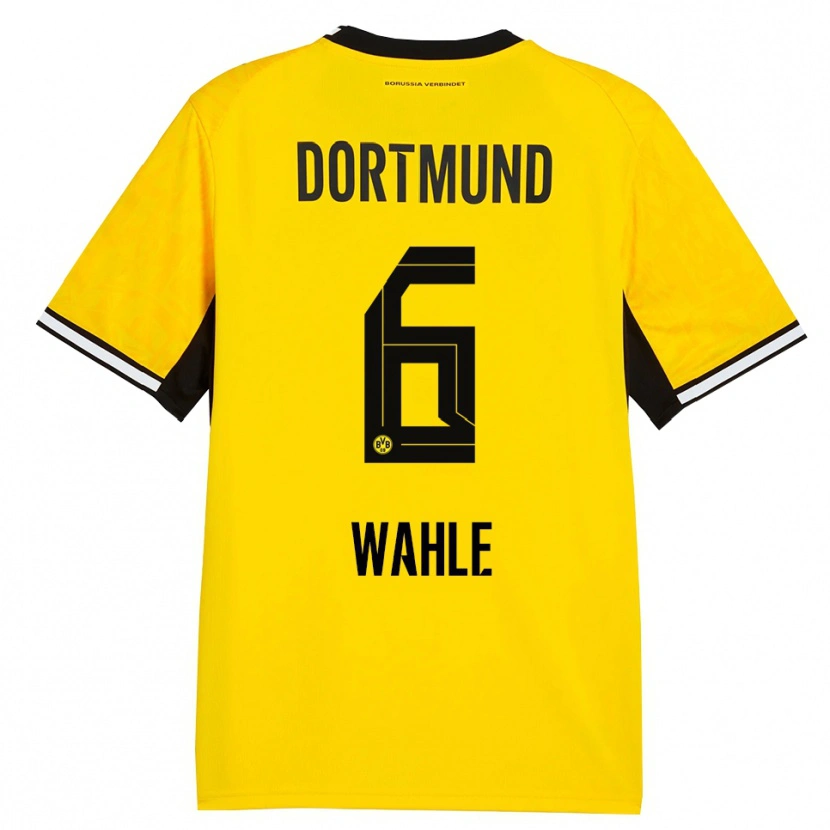 Danxen Kinderen Hedda Wahle #6 Geel Zwart Wit Thuisshirt Thuistenue 2026/27 T-Shirt België