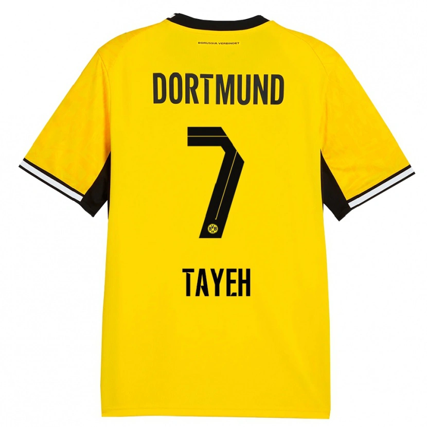 Danxen Kinderen Marah Tayeh #7 Geel Zwart Wit Thuisshirt Thuistenue 2026/27 T-Shirt België