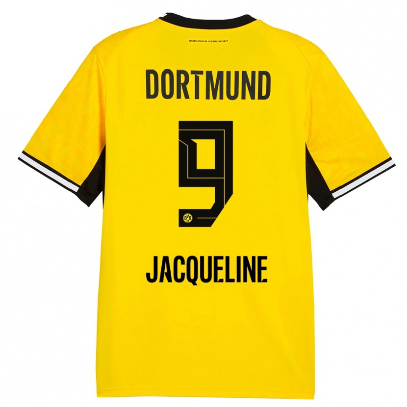 Danxen Kinderen Moreno Jacqueline #9 Geel Zwart Wit Thuisshirt Thuistenue 2026/27 T-Shirt België