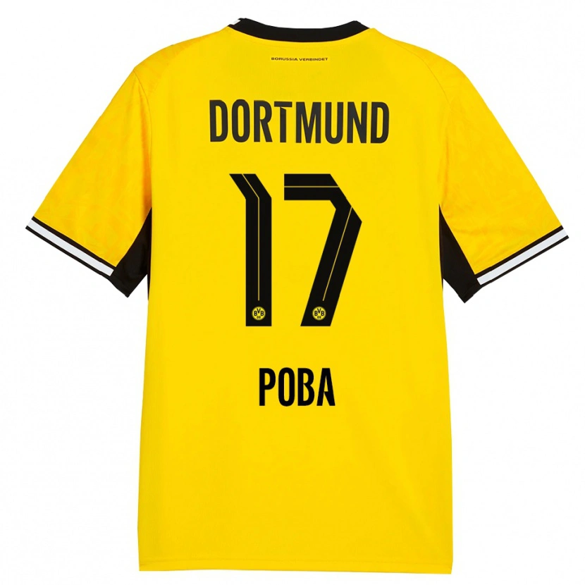 Danxen Kinderen Peniel Poba #17 Geel Zwart Wit Thuisshirt Thuistenue 2026/27 T-Shirt België