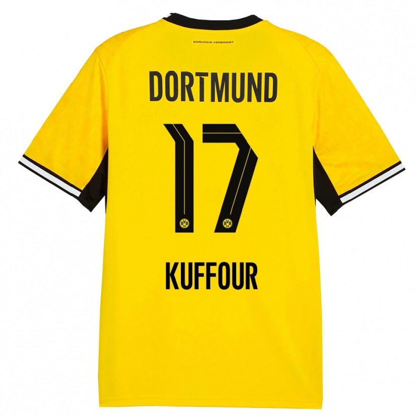 Danxen Kinderen Lloyd-Addo Kuffour #17 Geel Zwart Wit Thuisshirt Thuistenue 2026/27 T-Shirt België