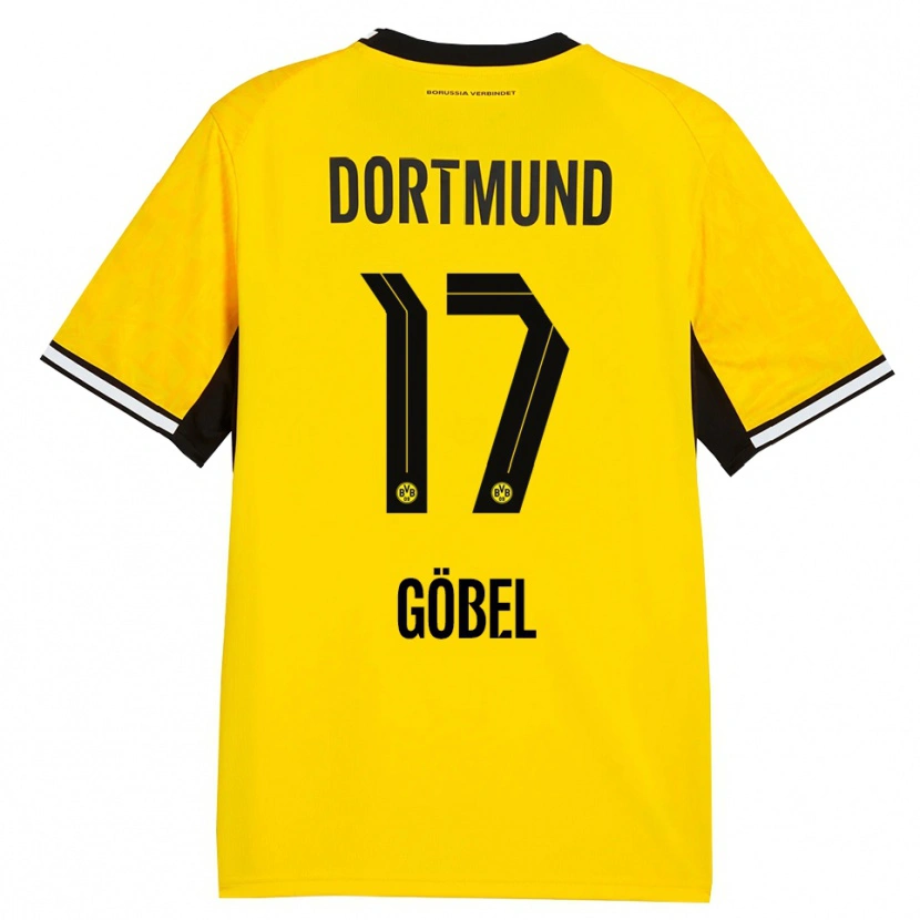 Danxen Kinderen Patrick Göbel #17 Geel Zwart Wit Thuisshirt Thuistenue 2026/27 T-Shirt België