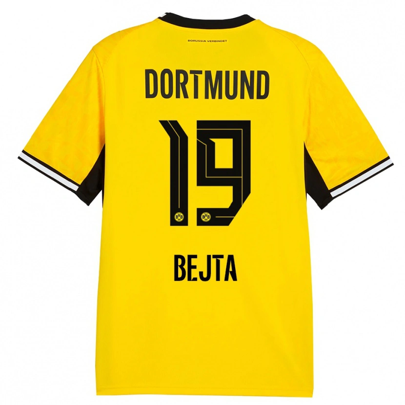 Danxen Kinderen Adriano Bejta #19 Geel Zwart Wit Thuisshirt Thuistenue 2026/27 T-Shirt België