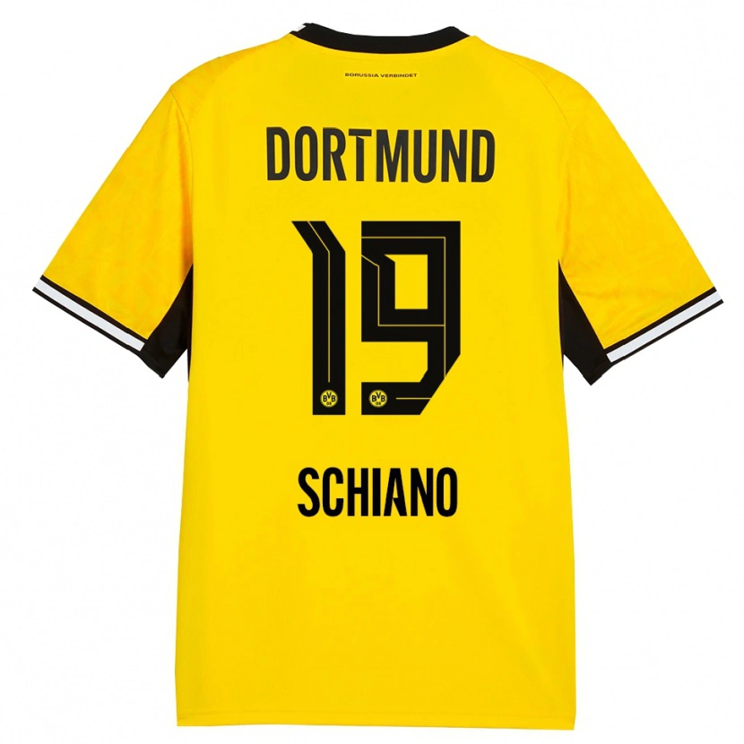 Danxen Kinderen Emilio Schiano #19 Geel Zwart Wit Thuisshirt Thuistenue 2026/27 T-Shirt België