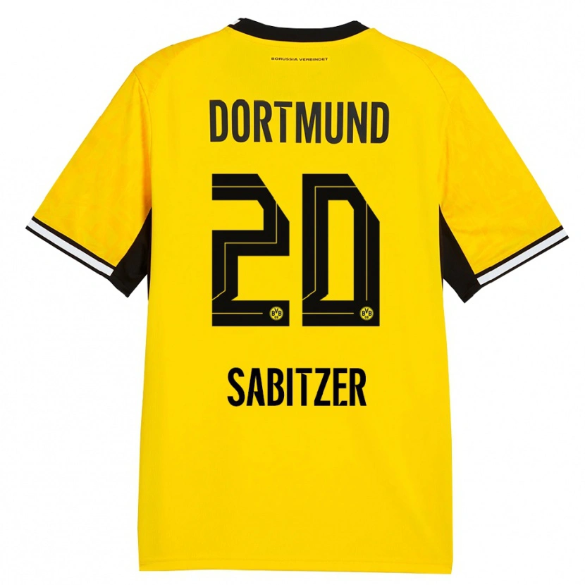 Danxen Kinderen Marcel Sabitzer #20 Geel Zwart Wit Thuisshirt Thuistenue 2026/27 T-Shirt België
