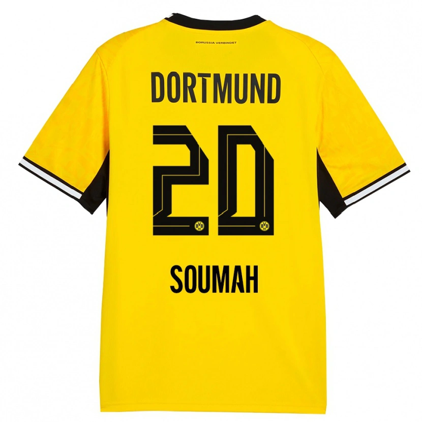 Danxen Kinderen Moussa Soumah #20 Geel Zwart Wit Thuisshirt Thuistenue 2026/27 T-Shirt België