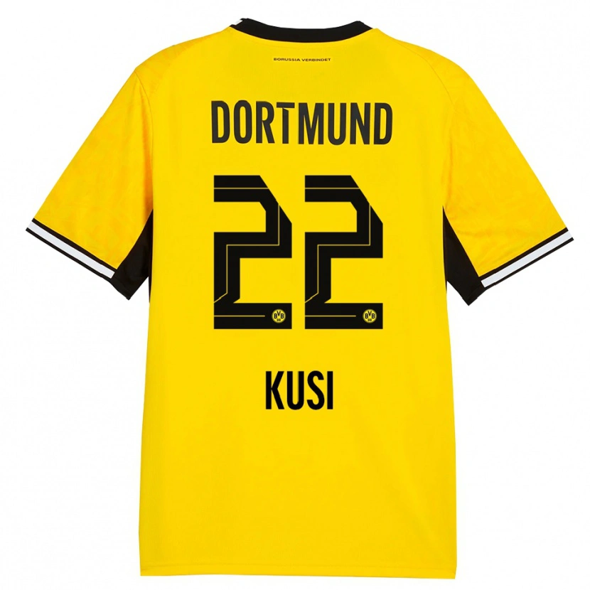 Danxen Kinderen Jayden Kusi #22 Geel Zwart Wit Thuisshirt Thuistenue 2026/27 T-Shirt België
