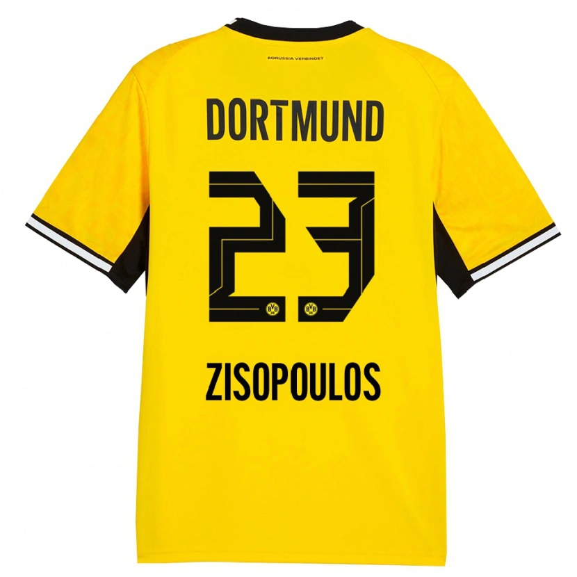 Danxen Kinderen Georgios Zisopoulos #23 Geel Zwart Wit Thuisshirt Thuistenue 2026/27 T-Shirt België
