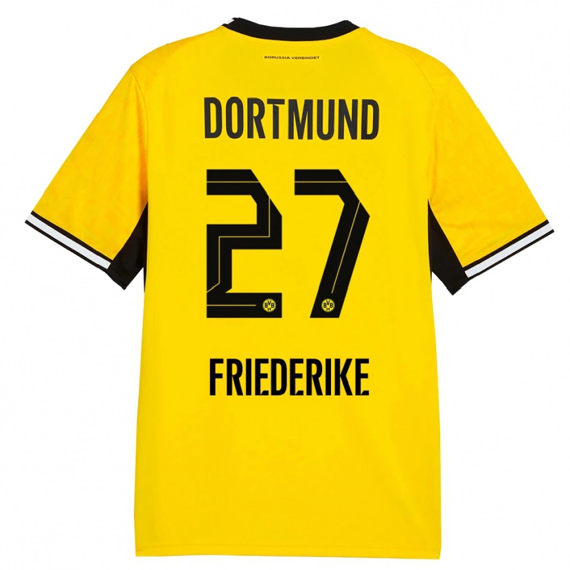 Danxen Kinderen Burczik Friederike #27 Geel Zwart Wit Thuisshirt Thuistenue 2026/27 T-Shirt België