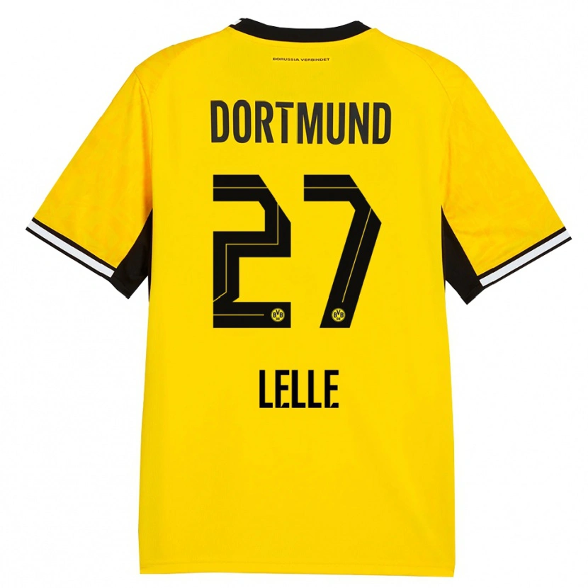 Danxen Kinderen David Lelle #27 Geel Zwart Wit Thuisshirt Thuistenue 2026/27 T-Shirt België