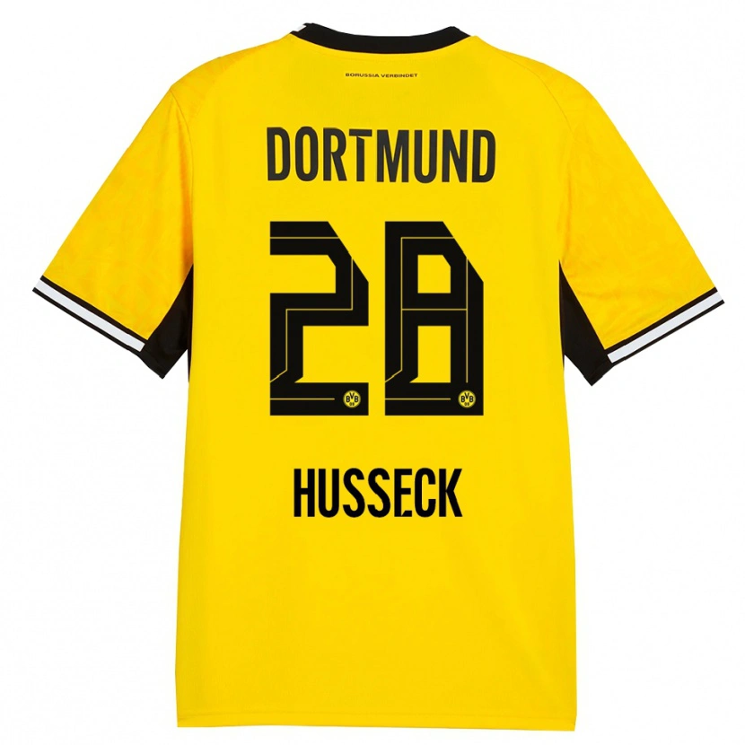 Danxen Kinderen Jonah Husseck #28 Geel Zwart Wit Thuisshirt Thuistenue 2026/27 T-Shirt België