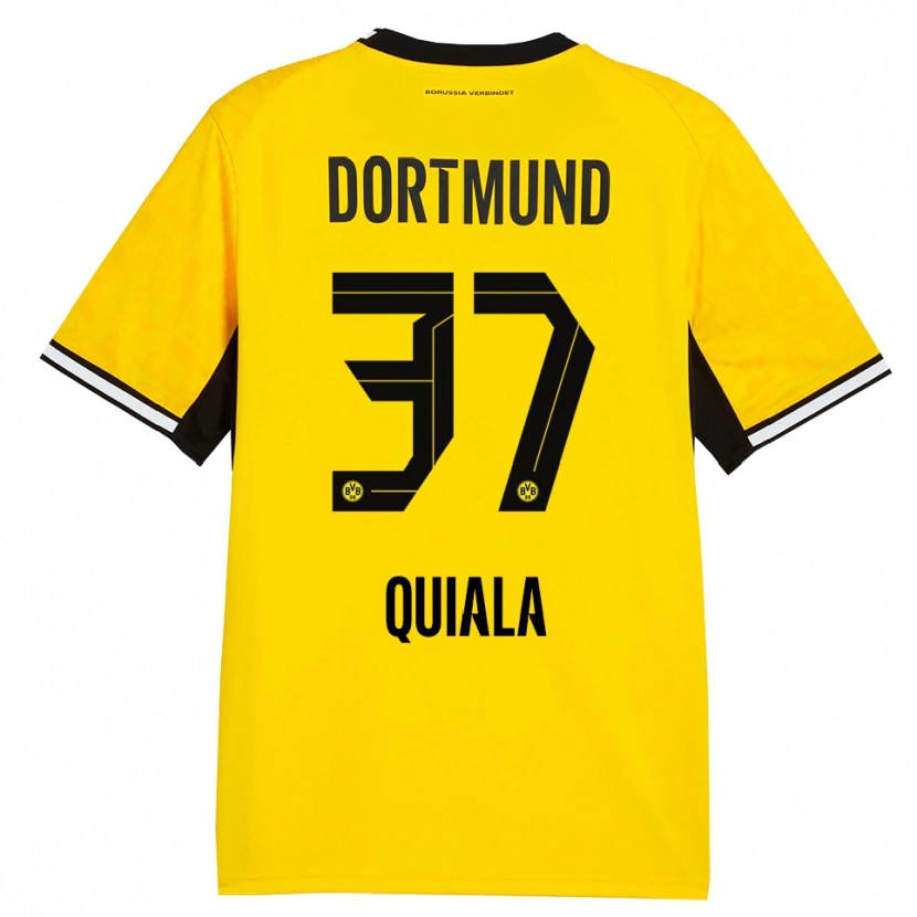 Danxen Kinderen Nanitonda Quiala #37 Geel Zwart Wit Thuisshirt Thuistenue 2026/27 T-Shirt België
