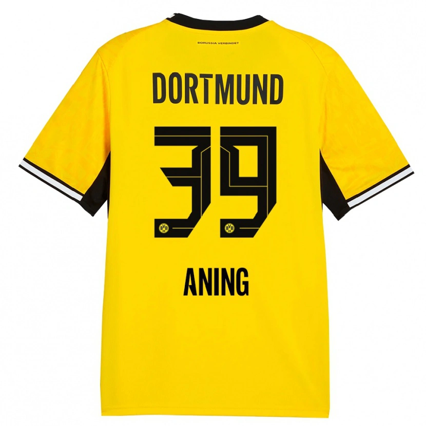 Danxen Kinderen Prince Aning #39 Geel Zwart Wit Thuisshirt Thuistenue 2026/27 T-Shirt België