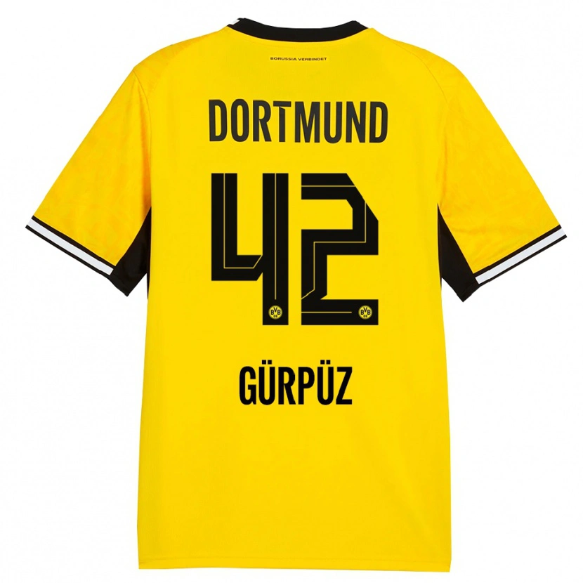 Danxen Kinderen Goktan Gurpuz #42 Geel Zwart Wit Thuisshirt Thuistenue 2026/27 T-Shirt België