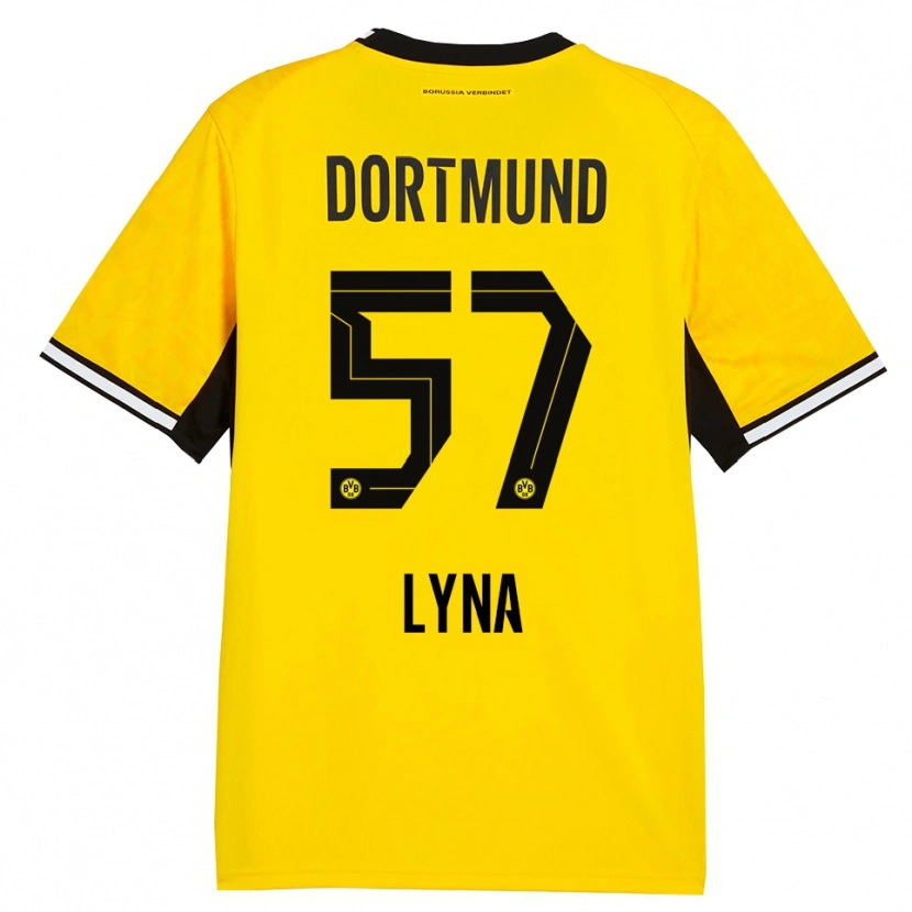 Danxen Kinderen Schwarz Lyna #57 Geel Zwart Wit Thuisshirt Thuistenue 2026/27 T-Shirt België