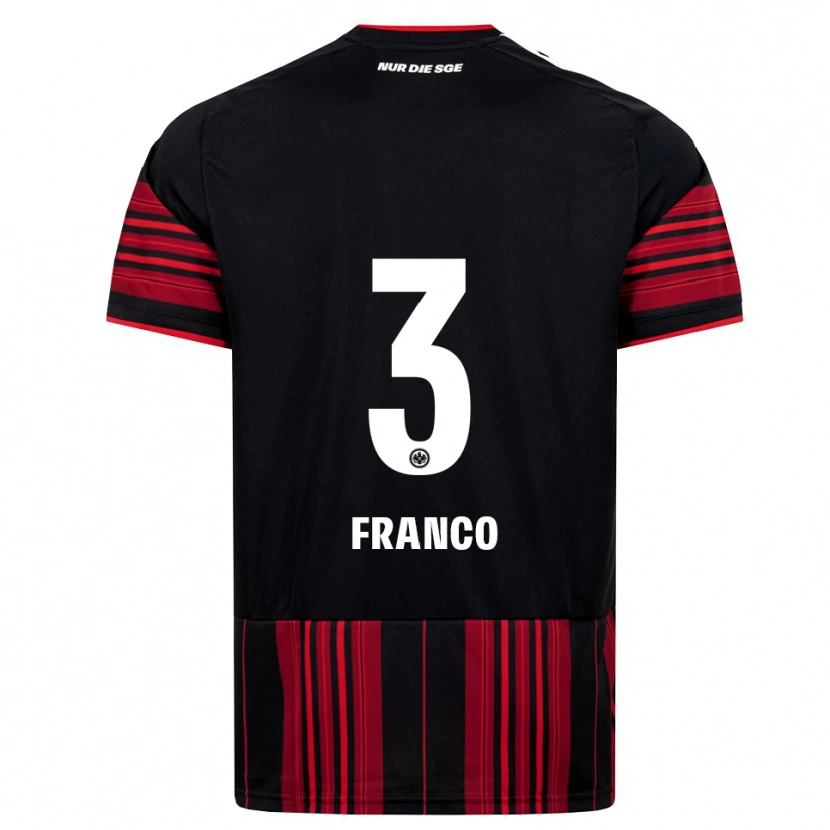 Danxen Kinderen Giuseppe Franco #3 Zwart Rood Wit Thuisshirt Thuistenue 2026/27 T-Shirt België