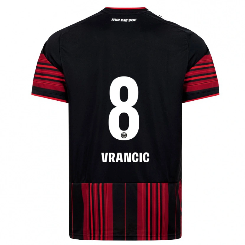 Danxen Kinderen Mario Vrancic #8 Zwart Rood Wit Thuisshirt Thuistenue 2026/27 T-Shirt België